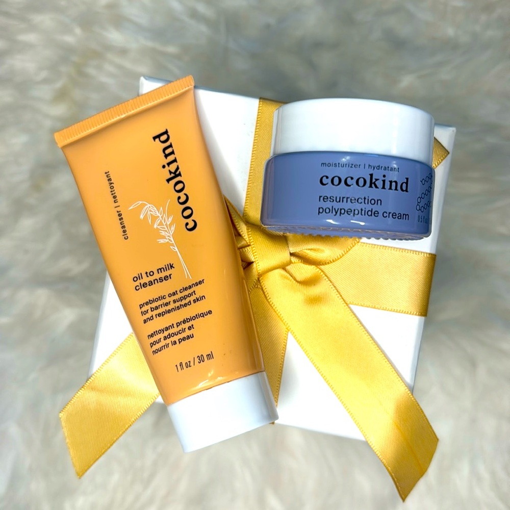 cocokind oil to milk cleanser and resurrection polypeptide cream